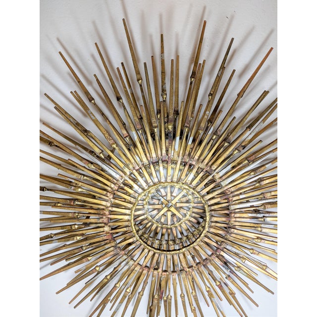 Mid Century Modern Brutalist Sunburst Wall Art by William Bowie Chairish