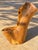 Contemporary Sculptural Hand-Carved Live-Edge Oak Chair For Sale - Image 3 of 4
