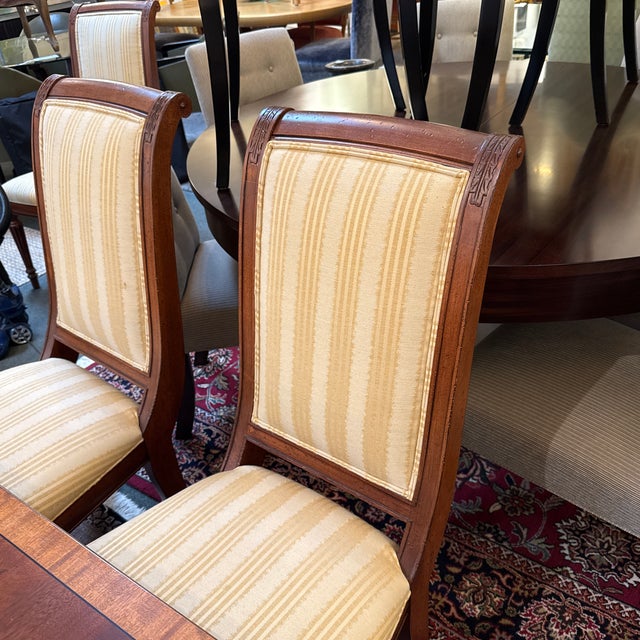 Ethan Allen French Regency Louis XVI Cherry Wood Dining Chairs, Set of Eight For Sale - Image 11 of 12