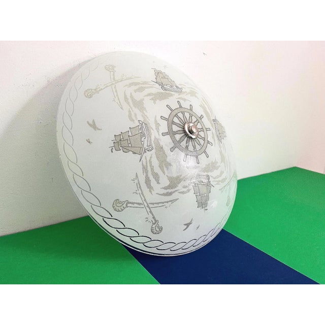 1960s Nautical Ships Flush Light For Sale - Image 10 of 16