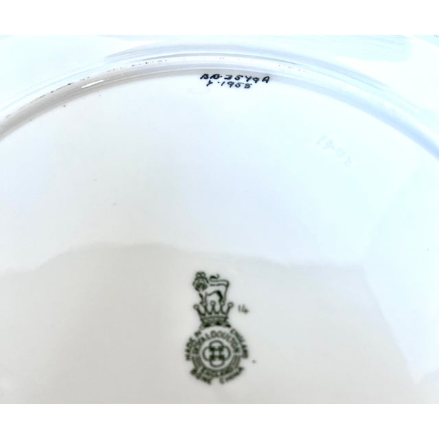 Mid-20th Century Royal Doulton Pink & Gold Scalloped Dinner Plates - Set of 12 For Sale - Image 11 of 12