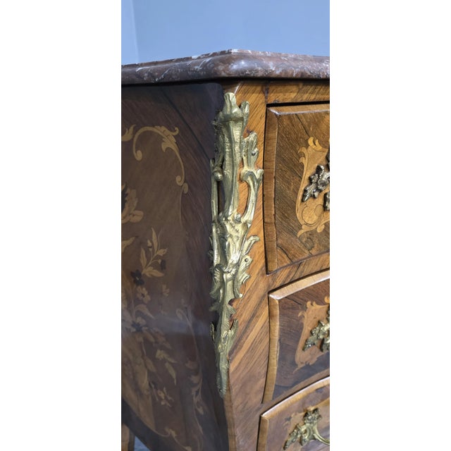 Antique French Marquetry Chest Drawers, 1910 For Sale - Image 6 of 12