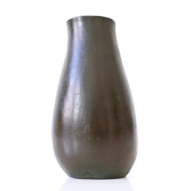 Metal Mid-Century Modern Bronze Vase, Germany, 1960s For Sale - Image 7 of 18