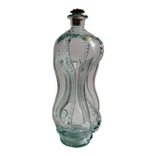 1940s Mid-Century Modern Swedish Ture Berglund Bottle With Stopper and Original Label For Sale