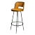 Vintage Mid 20th Century Bamboo and Rattan Swivel Bar Stool For Sale