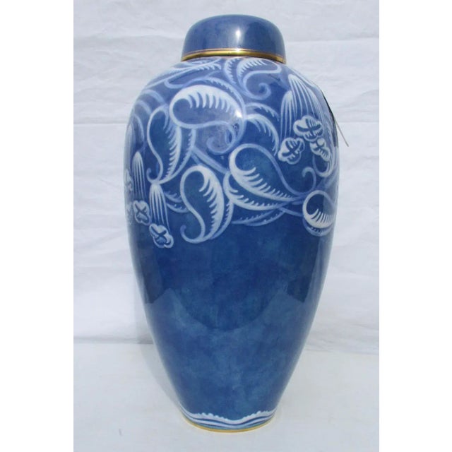 Manufacture de Sevres Collectors Art Deco Sevres Porcelain Lidded Jar Signed Leduc 1920s For Sale - Image 4 of 11