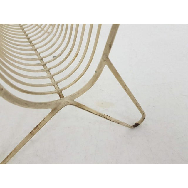 White Metal Magazine Rack, 1950s For Sale - Image 6 of 7