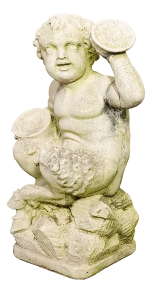 Mid 20th Century French Faun Garden Statue