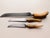 Sheffield Vintage Midcentury Sheffield England Stag Handle 2 Steak Knives , 1 Carving Knife For Sale - Image 4 of 4