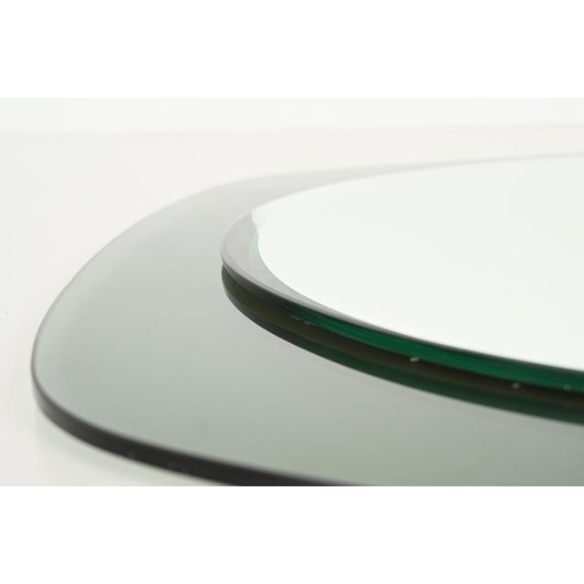 Oval Sage Green Beveled Mirror from Cristal Art, Italy, 1960s For Sale - Image 11 of 17