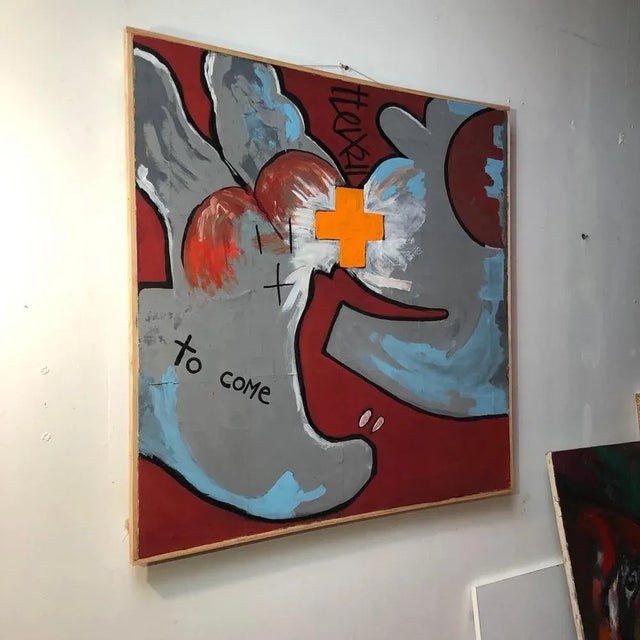 Early 21st Century Claudie Baran, to Come, 2022, Tempera & Ink on Canvas, Framed For Sale - Image 5 of 6
