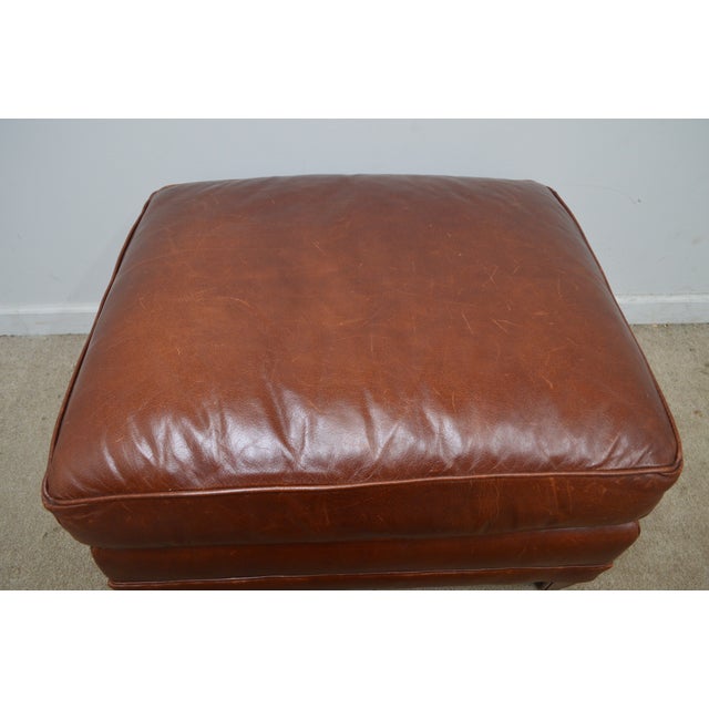 Ralph Lauren Leather Ottoman For Sale - Image 9 of 12
