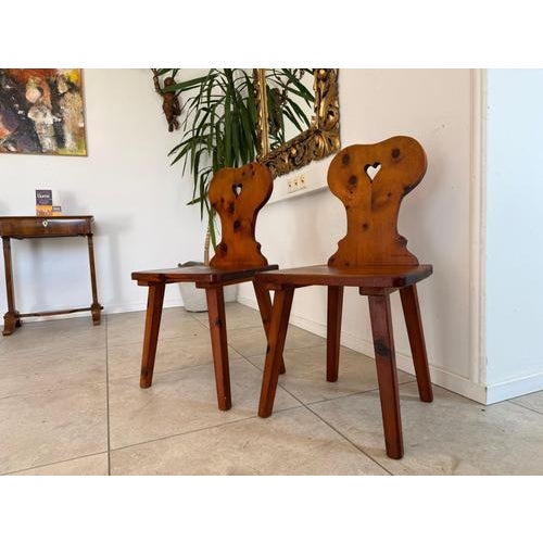Chairs in Swiss Pine, Set of 2 For Sale - Image 10 of 10