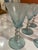 Glass 1960s One Dozen (12) Vintage Turquoise Glass Cordials With Bubble Stems For Sale - Image 7 of 10