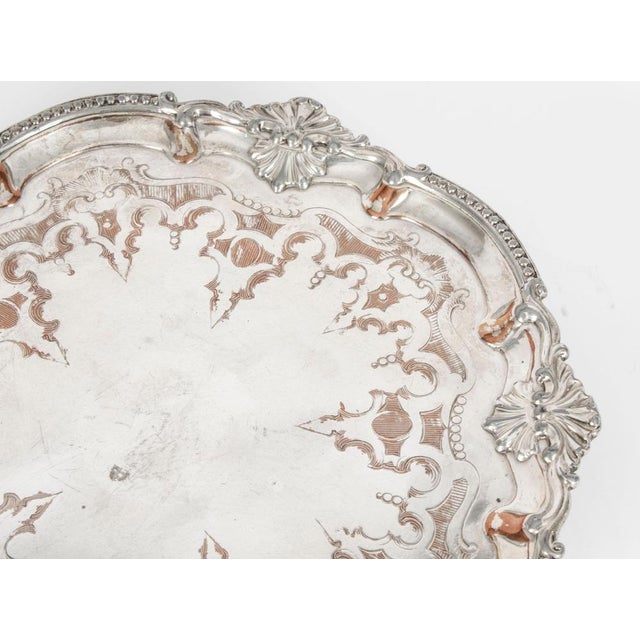 Antique George III Sheffield Silver-Plated Tray, 18th Century For Sale - Image 9 of 13
