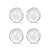 3-Inch Crystal Fill Ball with Bubbles, Set of 4 For Sale