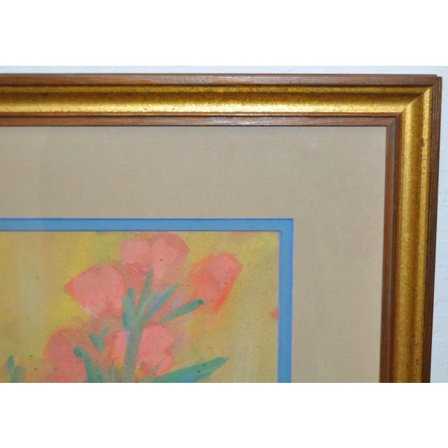 Leon Louis Dolice Leon Dolice Original Floral Still Life c.1950s For Sale - Image 4 of 9