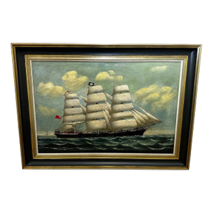 Large Victorian Marine Oil Painting of the Harland & Wolff Clipper Slieve Roe | Attributed to Lai Fong (Fl. 1870–1910)