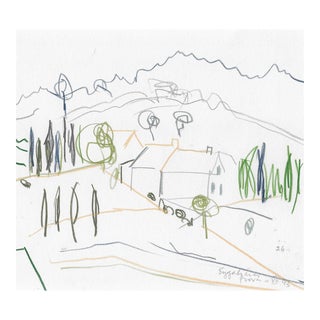 1993 Norbert Voelkel Eygalières Provence Drawing For Sale