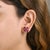 18k Gold Ruby and Diamond Cluster Stud Earrings- 2 Pieces For Sale In New York - Image 6 of 11