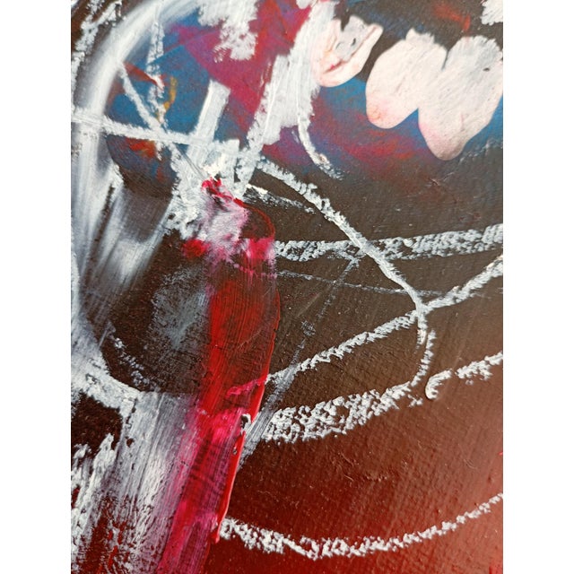Duo of Aces by Lazasteller. Contemporary Neo Expressionist Painting For Sale - Image 4 of 4