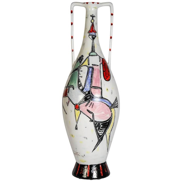 Ceramic Italian Ceramic Vase by N Narell Jaro, 1958 For Sale - Image 7 of 7