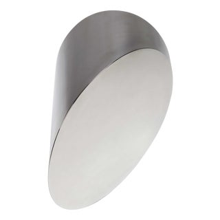 Cutting Space Round Mirror in Polished Stainless Steel by Haymann Editions For Sale