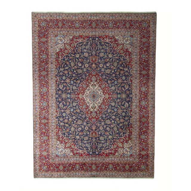 Kashan Oriental Rug in Wool For Sale - Image 13 of 13
