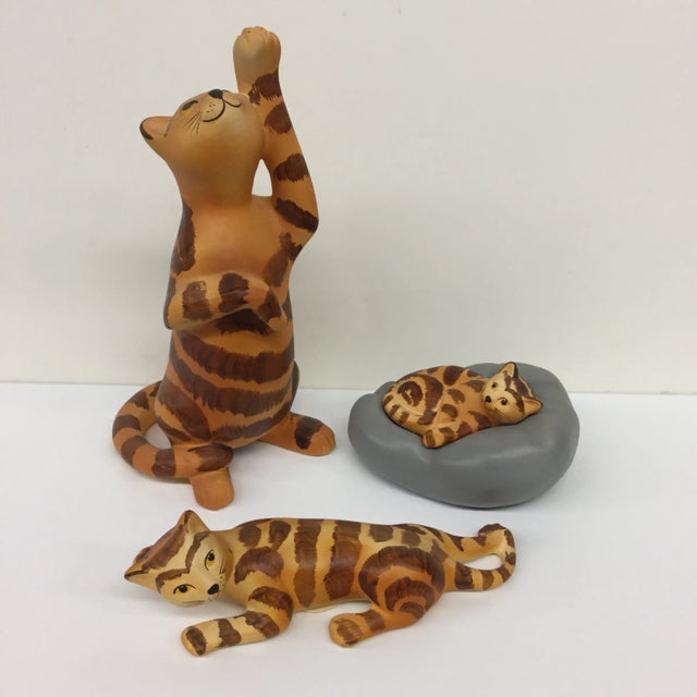 Devon Ceramics England Tiger Cat Family For Sale - Image 11 of 11