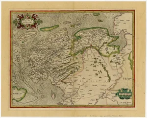 Antique Map of the Dutch Provinces of Friesland and Groningen, 1604