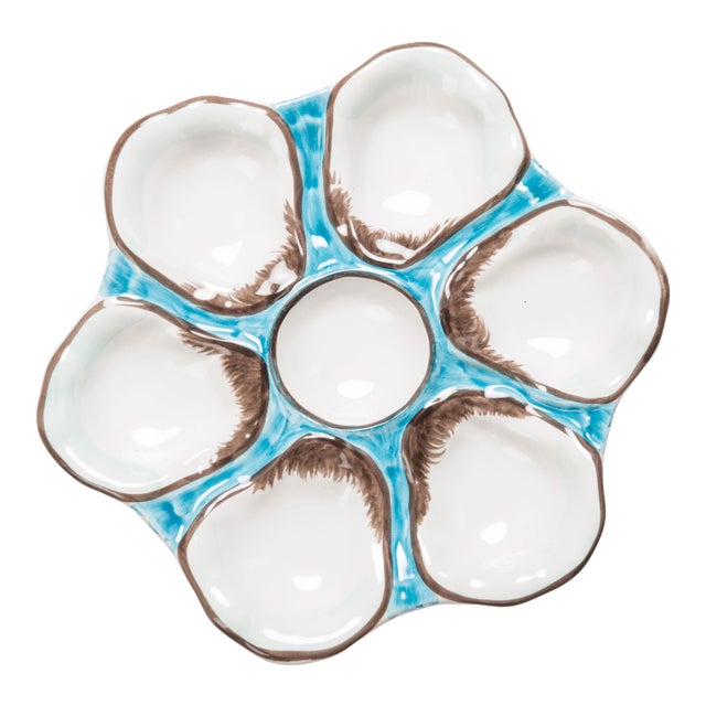 Turquoise Ceramic Oyster Plates - Set of 2. Oyster plates are traditional favorites in New Orleans best restaurants. Ours...