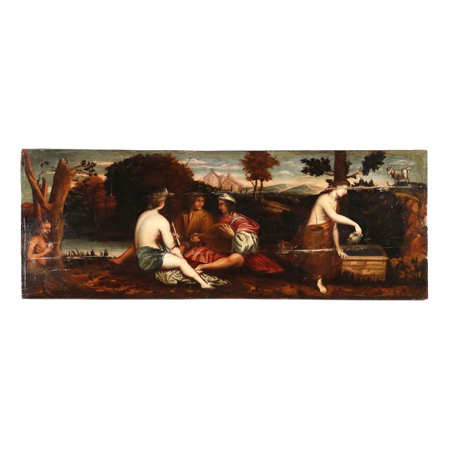 Concert, 18th Century, Oil on Hardboard For Sale