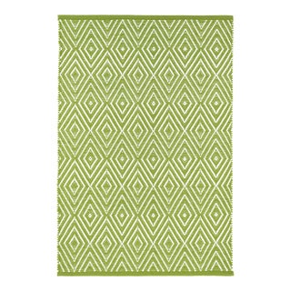 Dash & Albert by Annie Selke Diamond Sprout/White Indoor/Outdoor Rug, 2'6" x 18' For Sale