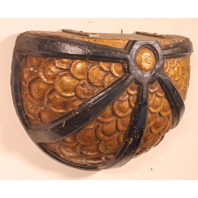 Console in Polychrome Carved Wood For Sale - Image 4 of 6