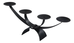 Brutalist Candelabra in Wrought Iron from RK Design, Switzerland, 1970s