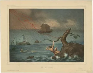 Becquet, The Deluge, 1840, Paper