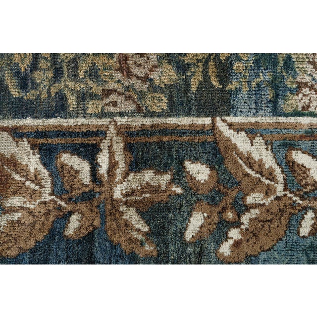 Turkish Doris Leslie Blau Antique Turkish Allover Floral Warm Tan Rug - c. 1920 For Sale - Image 3 of 10