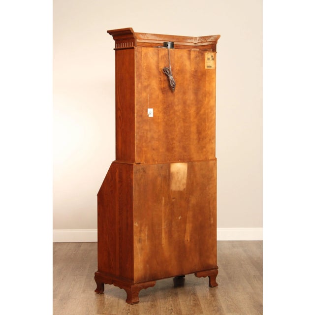 1990s Jasper Cabinet Chippendale Style Carved Oak Secretary Desk For Sale - Image 12 of 12