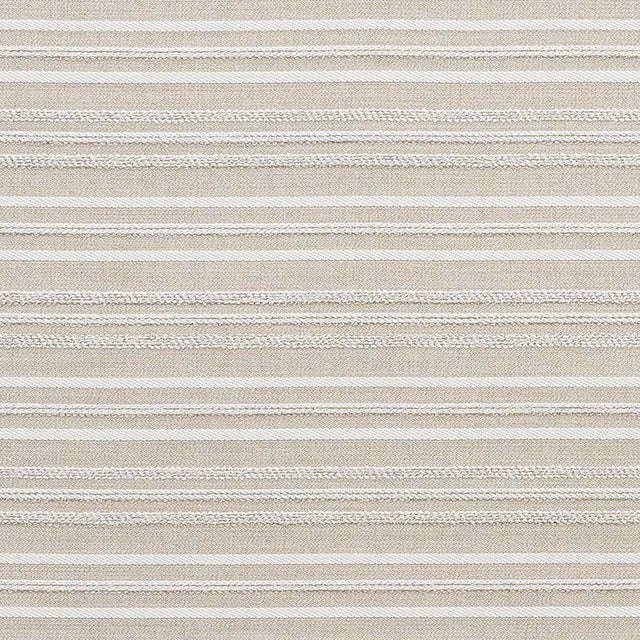 This miraculous indoor/outdoor stripe features raised, multi-textured bands on a flatweave ground. Boucle yarns give it...