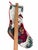 Traditional Vintage Handmade Needlepoint Christmas Stocking Santa Claus Red Velvet 20" For Sale - Image 3 of 4