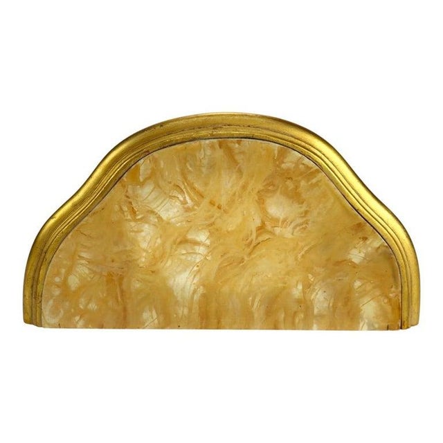 Gold Vintage Niccolini Italia Gilt Wood Cherub Wall Sconce C1950 For Sale - Image 8 of 11