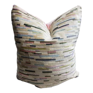 G P & J Baker Fairford Cream/Pewter/Rose Pillow Cover