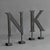 Industrial Antique N & K Shop Letters in Brass, 1890s, Set of 2 For Sale - Image 3 of 10