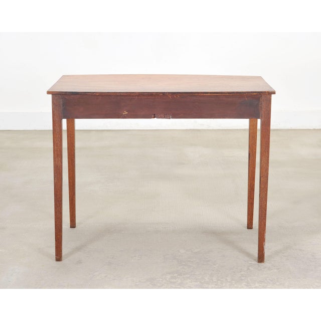 19th C. English Regency Bow Front Side Table or Small Desk For Sale - Image 18 of 18