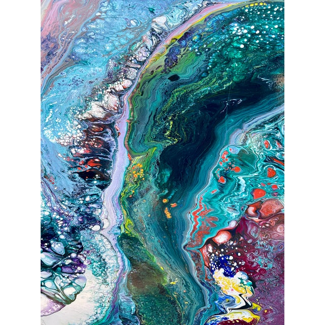 Richard Mann Abstract Acrylic Painting on Panel, 48" X 36", California, Circa 1980s For Sale - Image 15 of 15