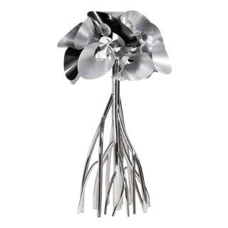 Mangrovia Em Floor Lamp in Stainless Steel and Aluminum by Barberini & Gunnell For Sale