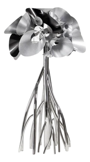 Mangrovia Em Floor Lamp in Stainless Steel and Aluminum by Barberini & Gunnell
