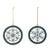 Add sparkling winter charm to your holiday décor with this Snowflake Ornament Set. Crafted from sturdy iron with acrylic...