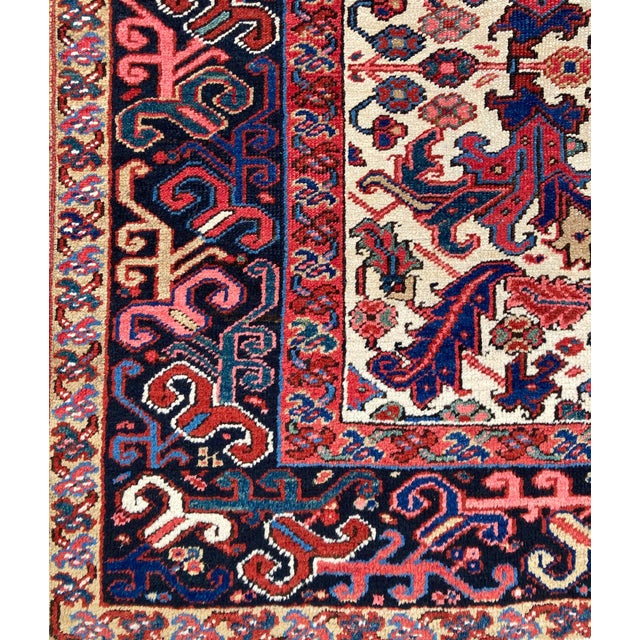 Vintage Heriz Rug in Wool, 1920s For Sale - Image 6 of 18