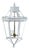 A Vintage-Style Venetian Chandelier in White and Blue Tones, Featuring Three Lamps. For Sale